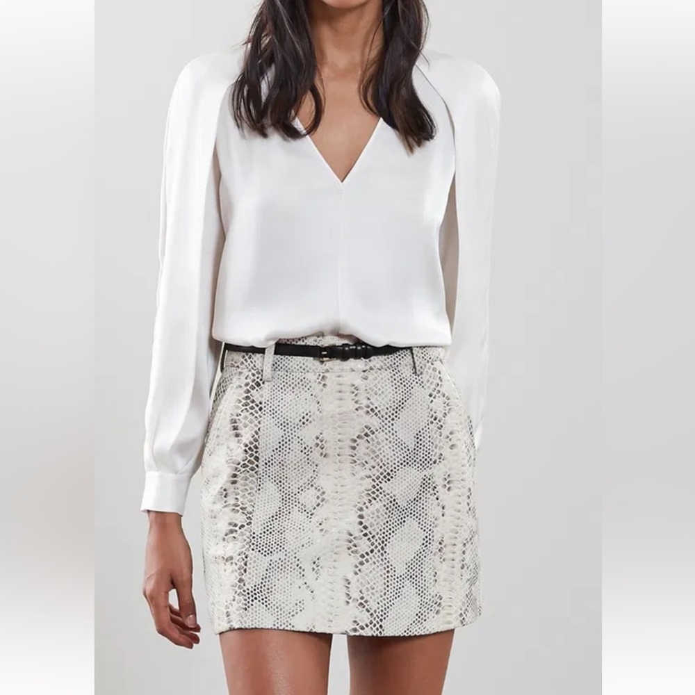 Elegant Snake Print Skirt